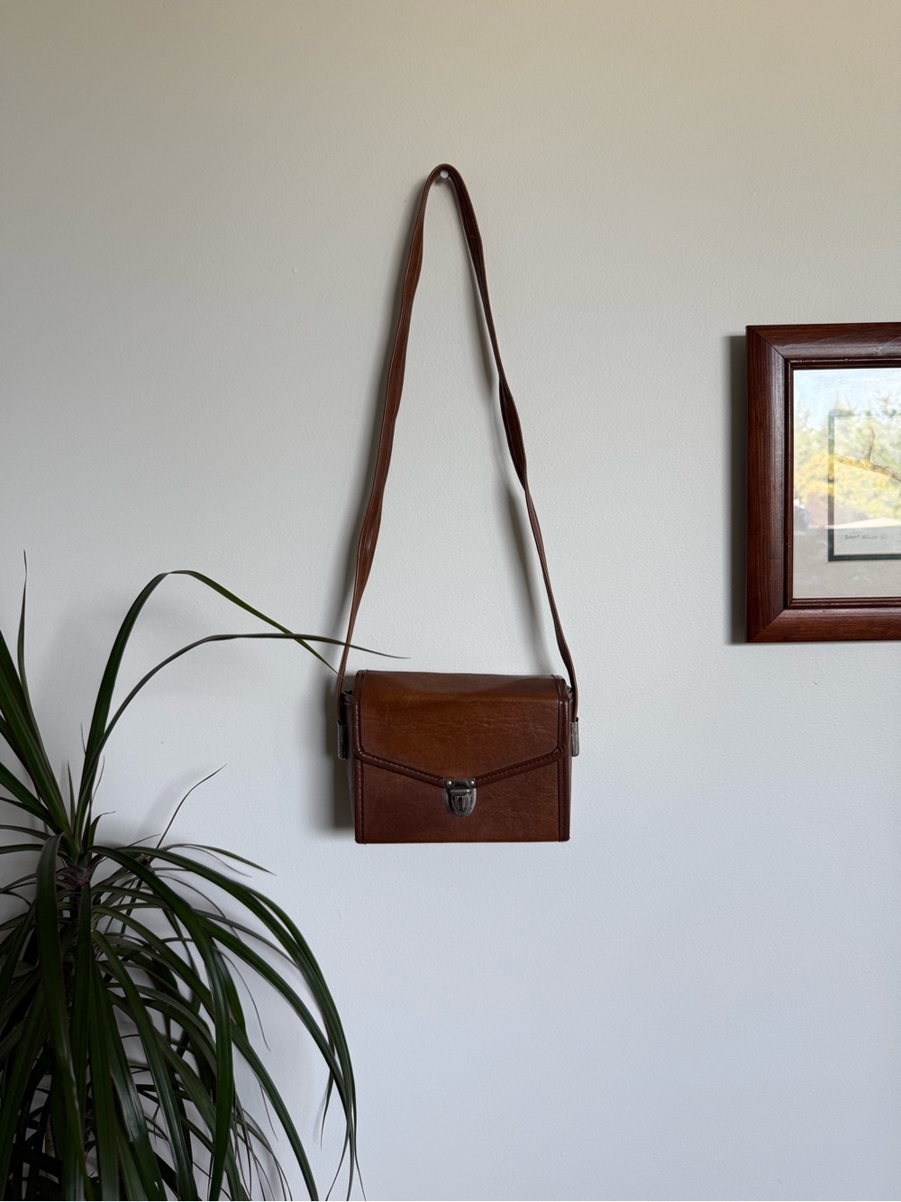 Genuine Leather Vintage Box Purse Unisex